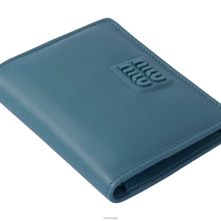 Collection Small Leather Wallet Miu Miu XH28Z1065 Marina Blue