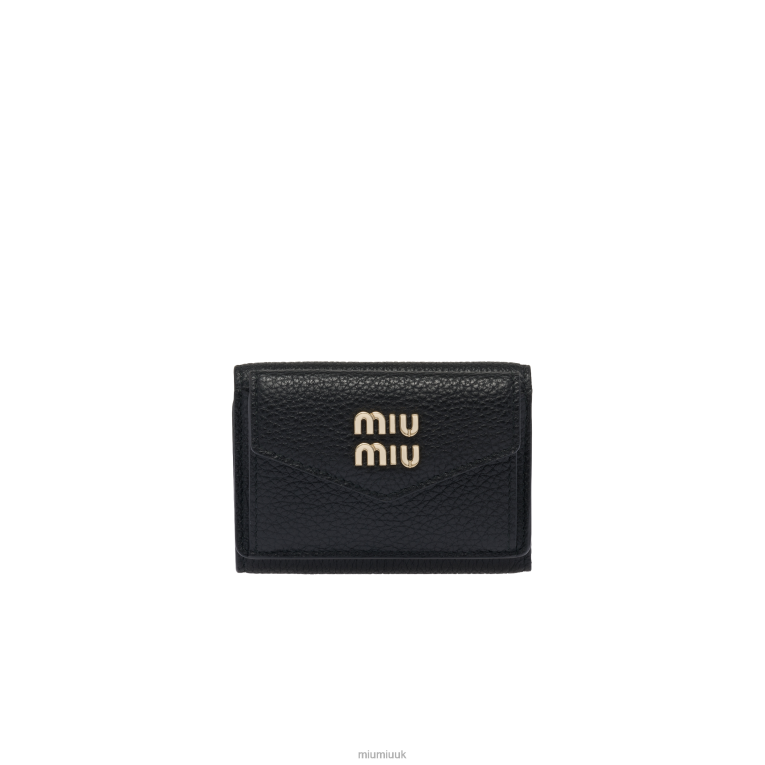 Collection Small Leather Wallet Miu Miu XH28Z1078 Black