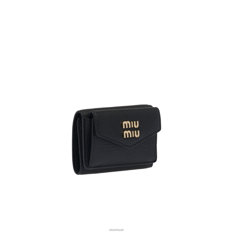 Collection Small Leather Wallet Miu Miu XH28Z1078 Black