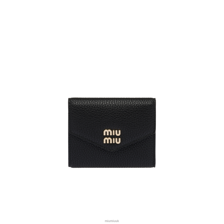 Collection Small Leather Wallet Miu Miu XH28Z1080 Black