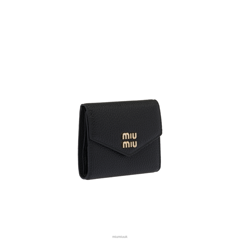 Collection Small Leather Wallet Miu Miu XH28Z1080 Black