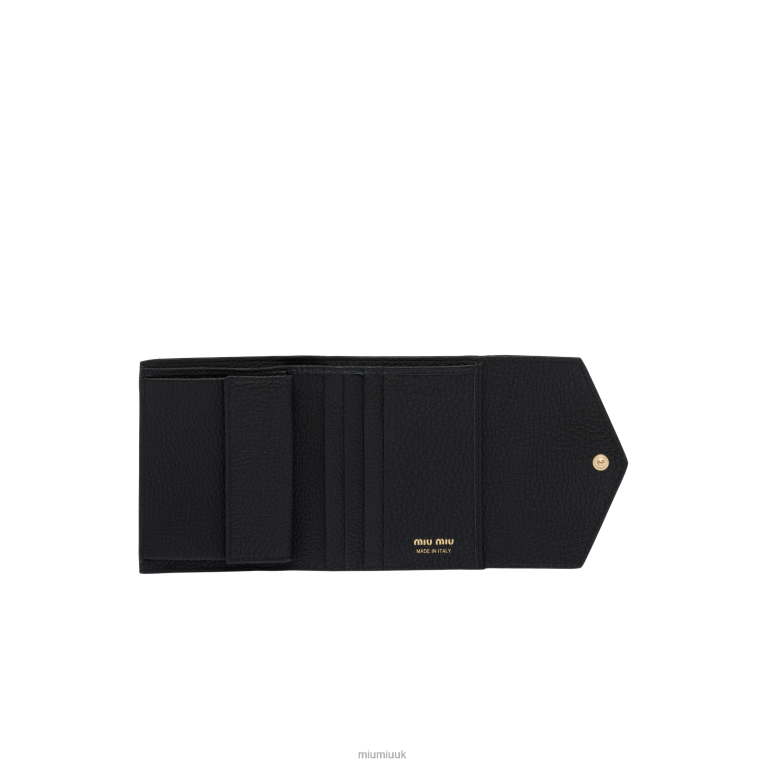 Collection Small Leather Wallet Miu Miu XH28Z1080 Black