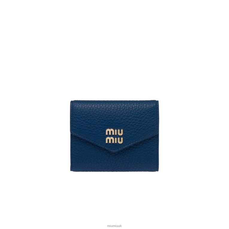 Collection Small Leather Wallet Miu Miu XH28Z1081 Bluette
