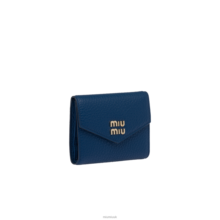 Collection Small Leather Wallet Miu Miu XH28Z1081 Bluette