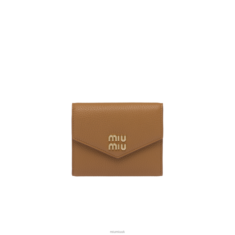 Collection Small Leather Wallet Miu Miu XH28Z1082 Caramel