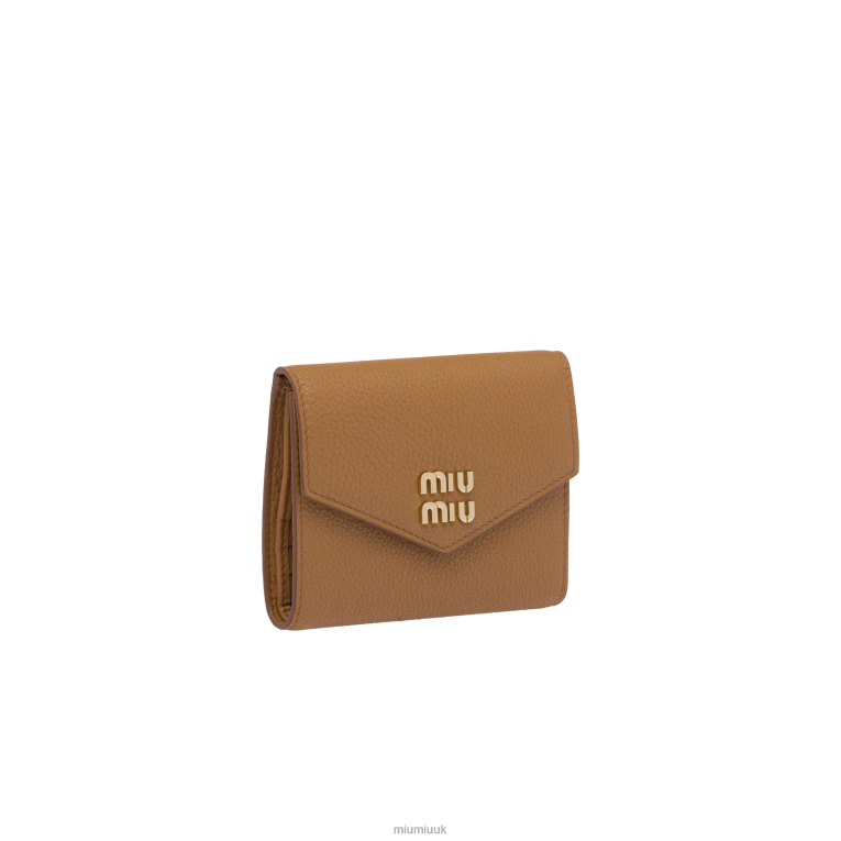 Collection Small Leather Wallet Miu Miu XH28Z1082 Caramel