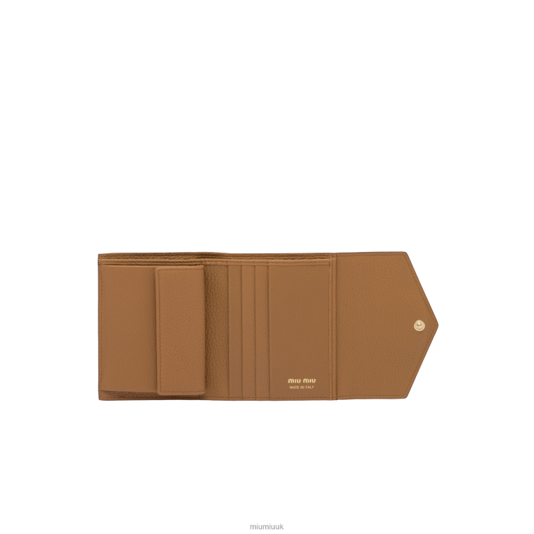 Collection Small Leather Wallet Miu Miu XH28Z1082 Caramel