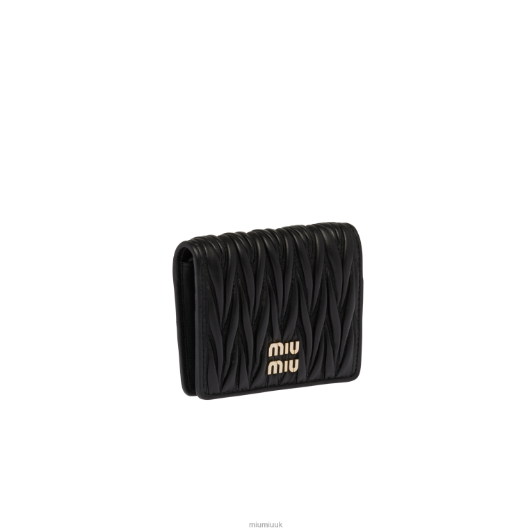 Collection Small Matelasse Nappa Leather Wallet Miu Miu XH28Z1067 Black
