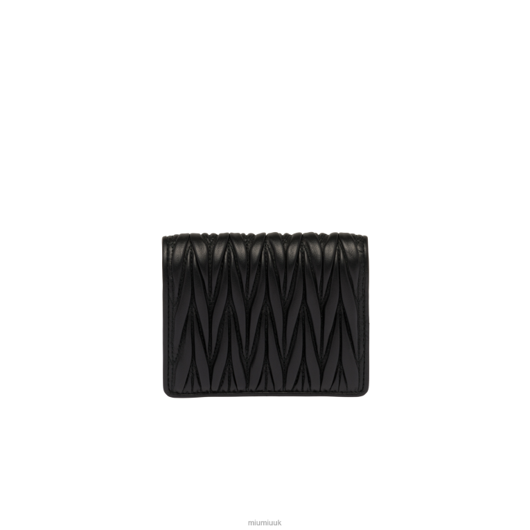Collection Small Matelasse Nappa Leather Wallet Miu Miu XH28Z1067 Black