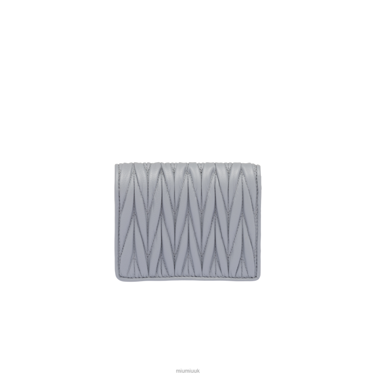 Collection Small Matelasse Nappa Leather Wallet Miu Miu XH28Z1071 Cornflower