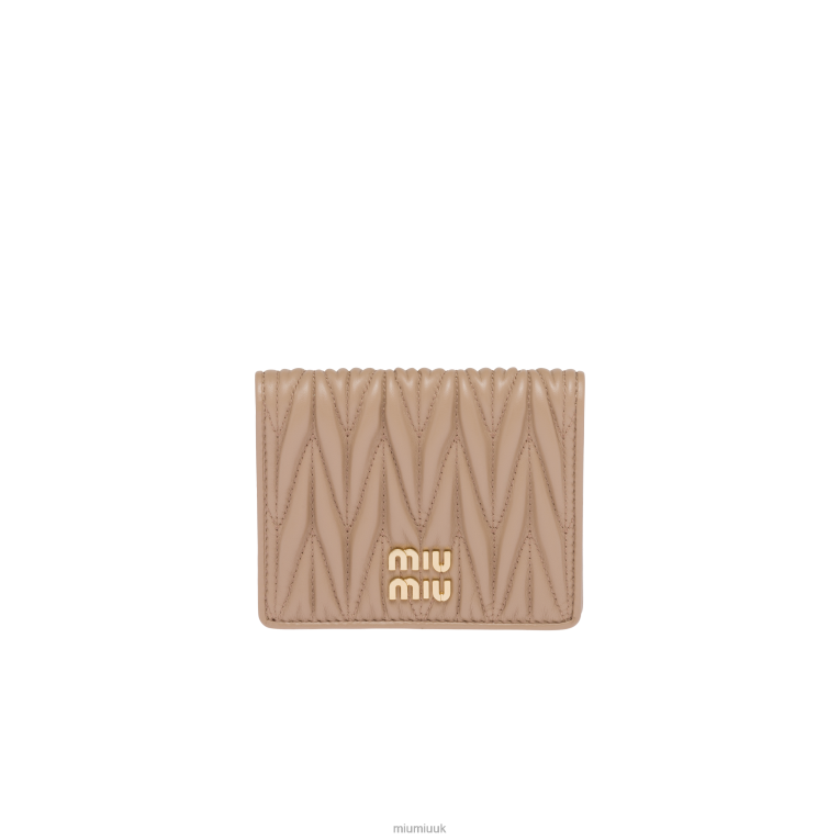 Collection Small Matelasse Nappa Leather Wallet Miu Miu XH28Z1073 Cameo