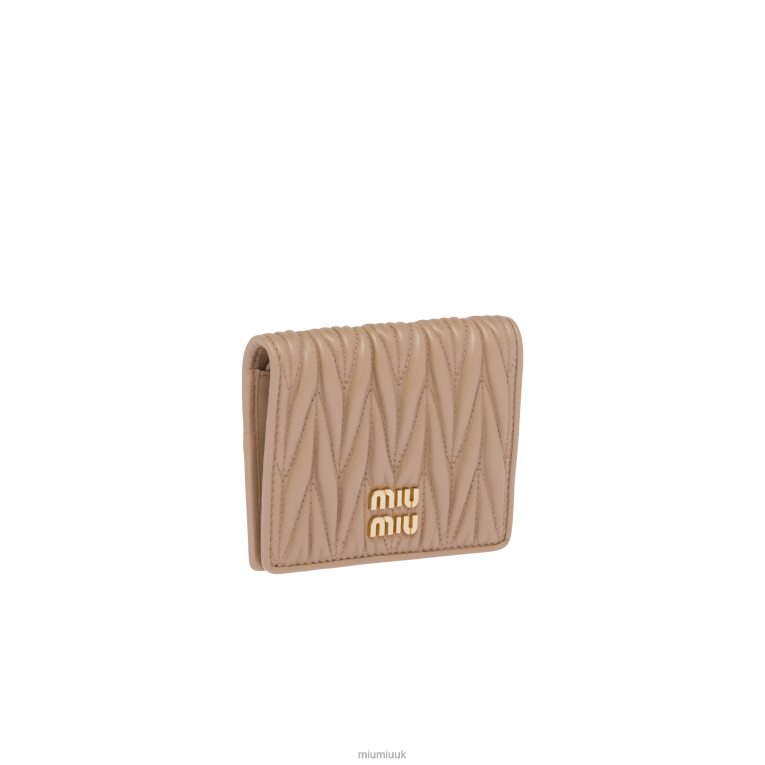 Collection Small Matelasse Nappa Leather Wallet Miu Miu XH28Z1073 Cameo