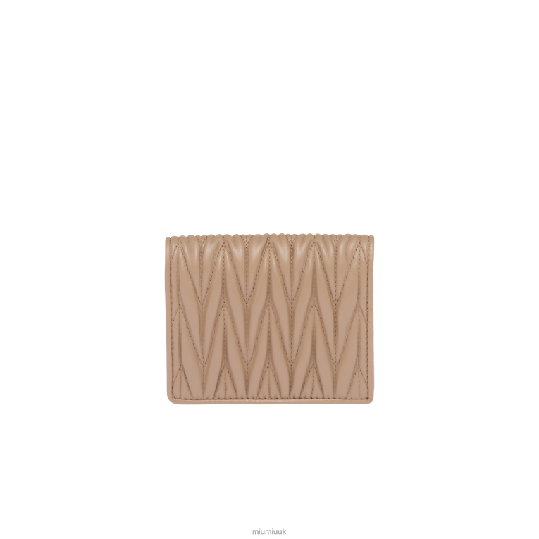 Collection Small Matelasse Nappa Leather Wallet Miu Miu XH28Z1073 Cameo