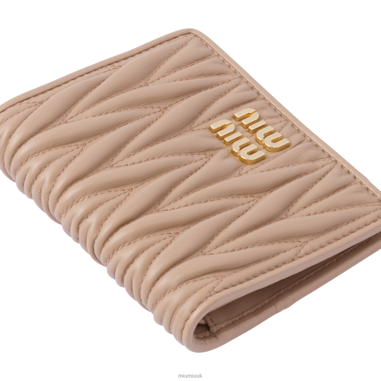 Collection Small Matelasse Nappa Leather Wallet Miu Miu XH28Z1073 Cameo