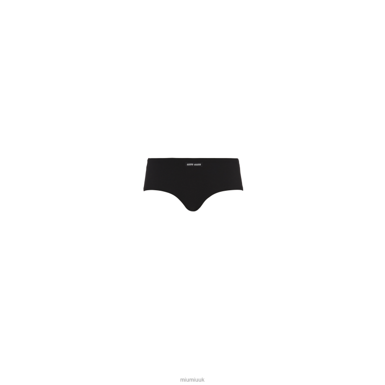 Ready To Wear Jersey Panty With Logo Miu Miu XH28Z1028 Black