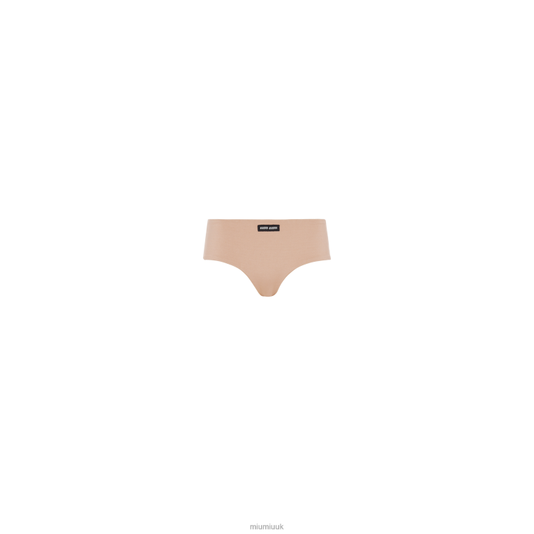 Ready To Wear Jersey Panty With Logo Miu Miu XH28Z1029 Powder Pink