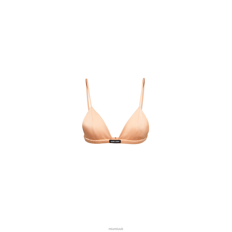 Ready To Wear Satin Bra Miu Miu XH28Z1022 Apricot
