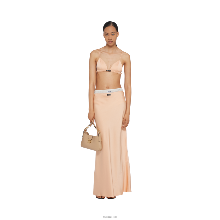 Ready To Wear Satin Bra Miu Miu XH28Z1022 Apricot