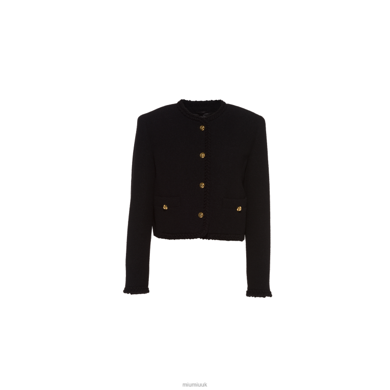 Ready To Wear Boucle Single-breasted Jacket Miu Miu XH28Z501 Black