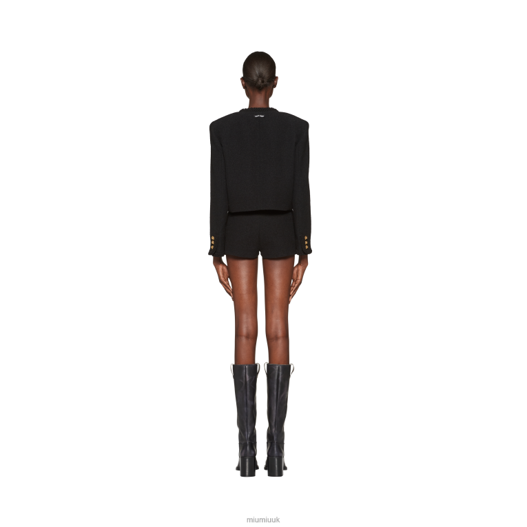 Ready To Wear Boucle Single-breasted Jacket Miu Miu XH28Z501 Black