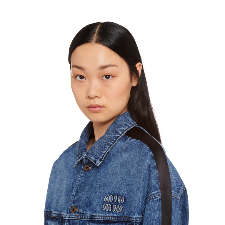 Ready To Wear Denim Blouson Miu Miu XH28Z489 Navy