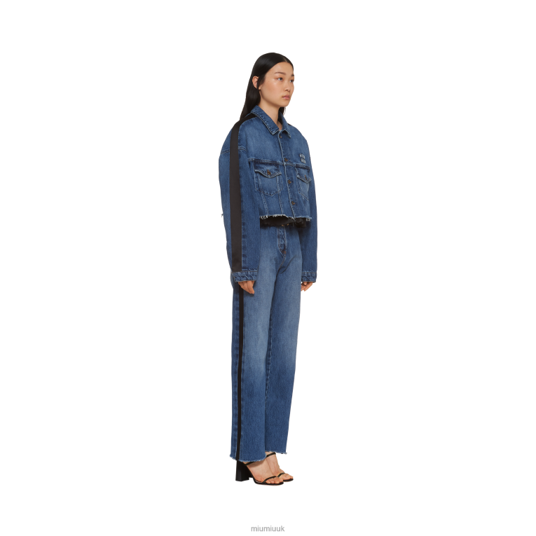 Ready To Wear Denim Blouson Miu Miu XH28Z489 Navy