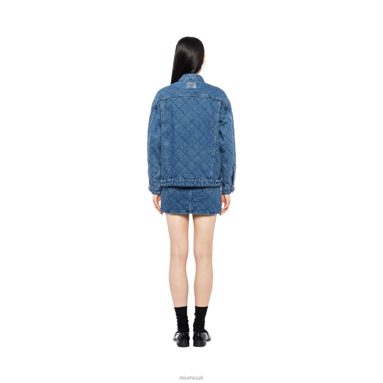 Ready To Wear Denim Blouson Miu Miu XH28Z498 Sapphire Blue
