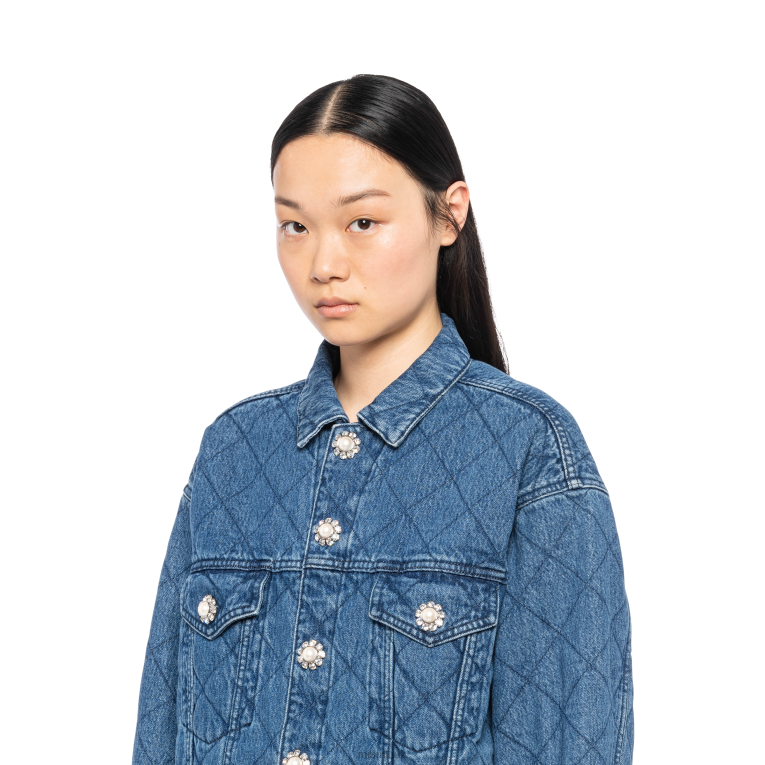 Ready To Wear Denim Blouson Miu Miu XH28Z498 Sapphire Blue