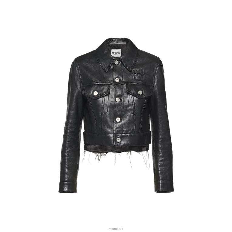 Ready To Wear Leather Jacket Miu Miu XH28Z494 Black