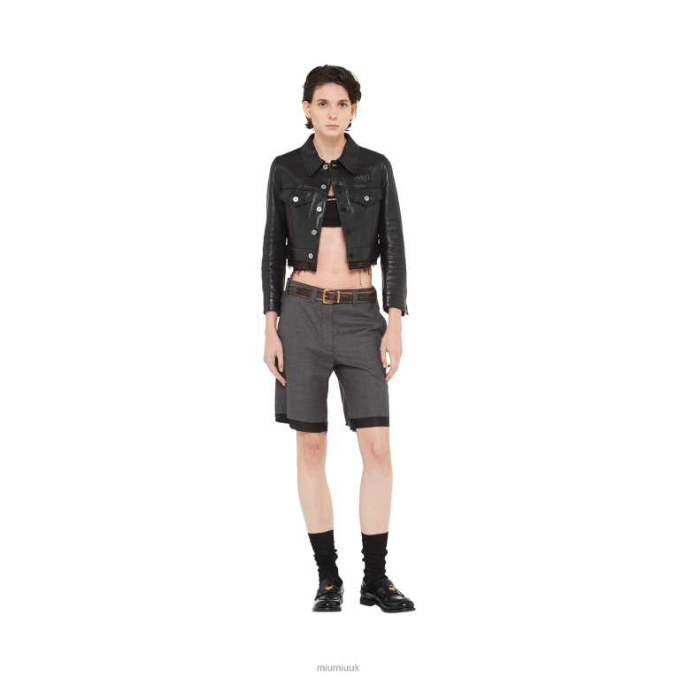 Ready To Wear Leather Jacket Miu Miu XH28Z494 Black