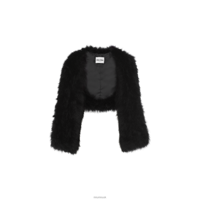 Ready To Wear Marabou Feather Stole Miu Miu XH28Z496 Black