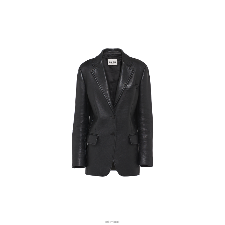Ready To Wear Nappa Leather Jacket Miu Miu XH28Z549 Black