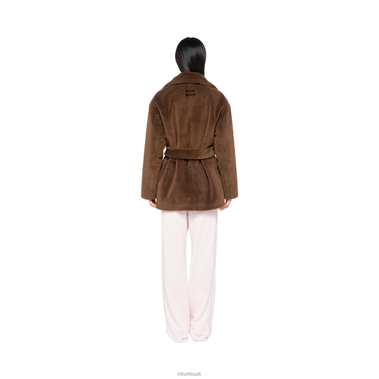 Ready To Wear Single-breasted Alpaca Jacket Miu Miu XH28Z531 Tobacco