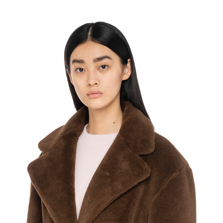 Ready To Wear Single-breasted Alpaca Jacket Miu Miu XH28Z531 Tobacco