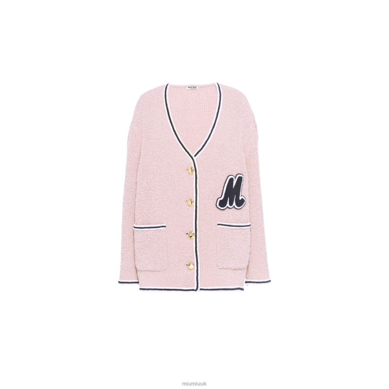 Ready To Wear Single-breasted Boucle Jacket Miu Miu XH28Z555 Pink
