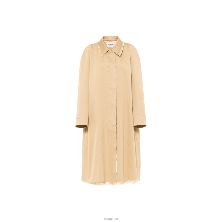 Ready To Wear Single-breasted Chino Coat Miu Miu XH28Z552 Cord
