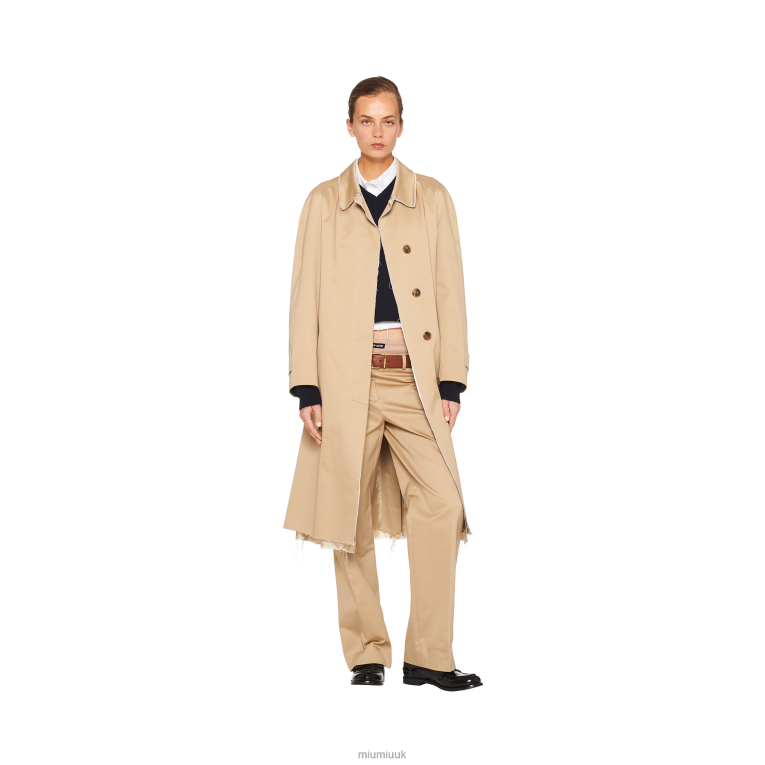 Ready To Wear Single-breasted Chino Coat Miu Miu XH28Z552 Cord