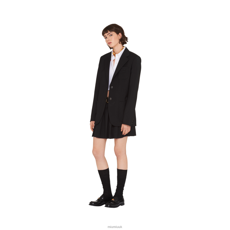 Ready To Wear Single-breasted Mohair Jacket Miu Miu XH28Z546 Black