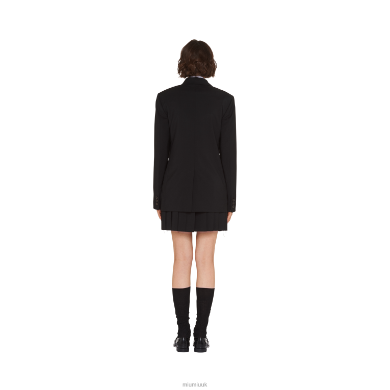 Ready To Wear Single-breasted Mohair Jacket Miu Miu XH28Z546 Black