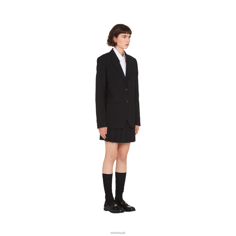 Ready To Wear Single-breasted Mohair Jacket Miu Miu XH28Z546 Black