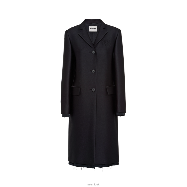 Ready To Wear Single-breasted Radzimir Coat Miu Miu XH28Z468 Black