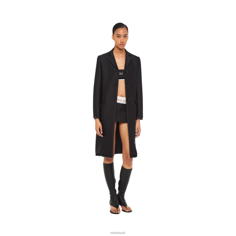 Ready To Wear Single-breasted Radzimir Coat Miu Miu XH28Z468 Black