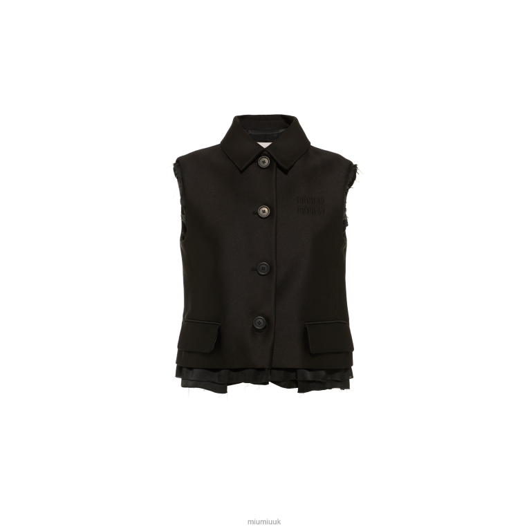 Ready To Wear Single-breasted Radzimir Vest Miu Miu XH28Z462 Black