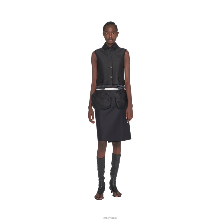 Ready To Wear Single-breasted Radzimir Vest Miu Miu XH28Z462 Black