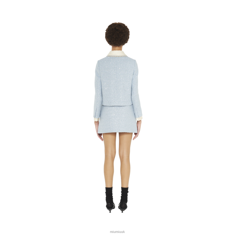 Ready To Wear Single-breasted Sequined Tweed Jacket Miu Miu XH28Z526 Astro