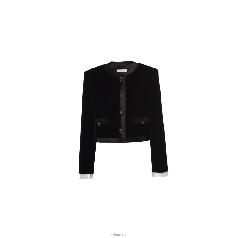 Ready To Wear Velvet Single-breasted Jacket Miu Miu XH28Z500 Black