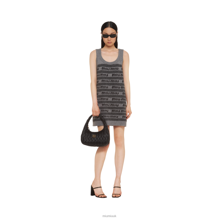 Ready To Wear Cashmere Dress Miu Miu XH28Z411 Gray/Black