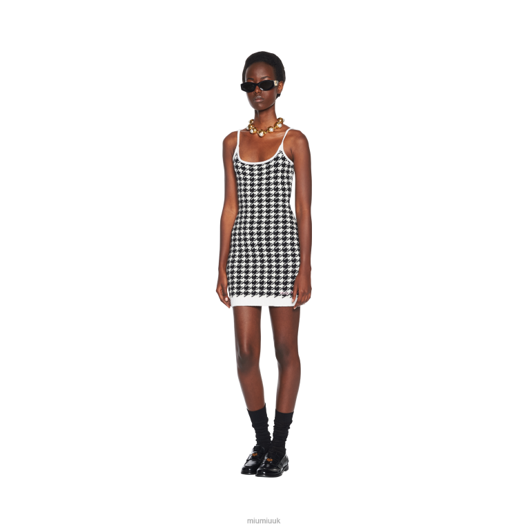 Ready To Wear Cashmere Dress Miu Miu XH28Z428 White/Black