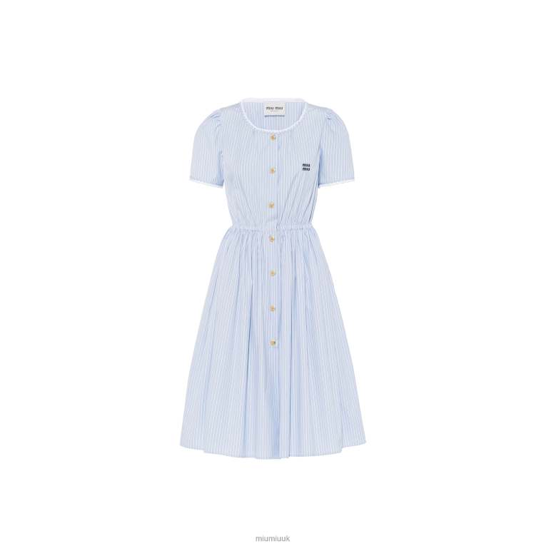 Ready To Wear Chambray Dress Miu Miu XH28Z437 Light Blue