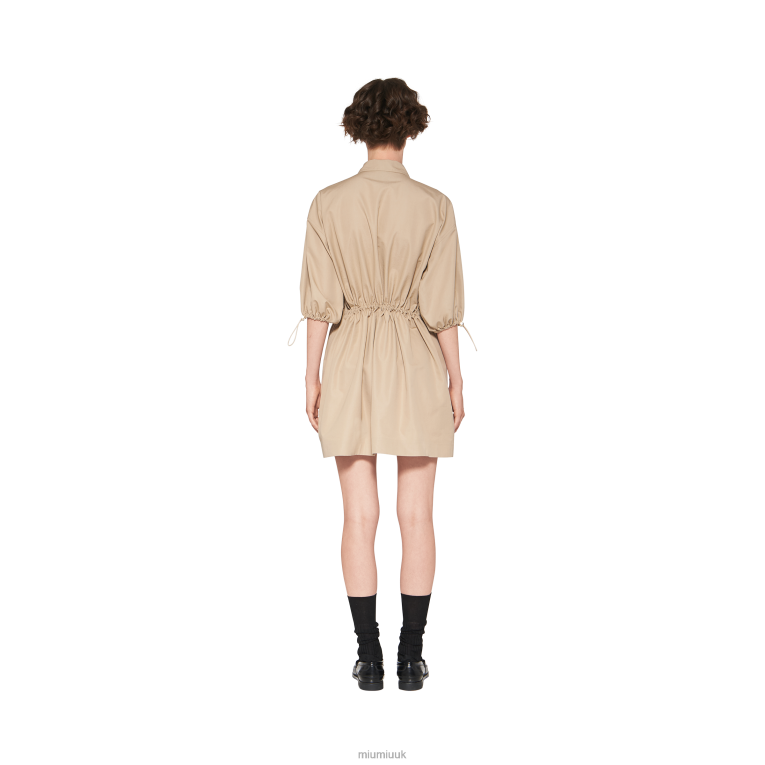 Ready To Wear Cotton And Silk Mini-dress Miu Miu XH28Z368 Colonial Beige